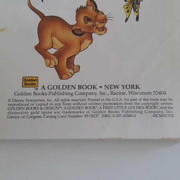 The Lion King - Way to Go Simba! A First Little Golden Book 5.5"x6" Hardcover - Picture 3 of 3